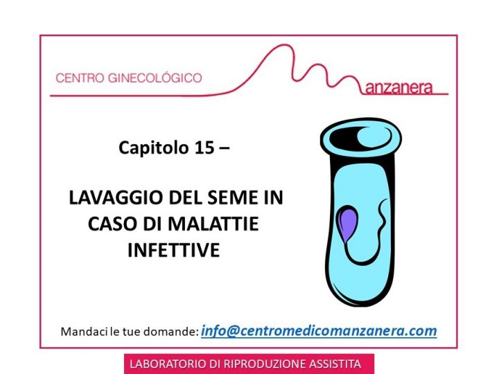 CAPITULO 15. LAVAGGIO DEL CAMPIONE SEMINALE IN CASO DI MALATTIE INFETTIVE NEI TRATTAMENTI DI FERTILITÀ (FIV/ICSI)