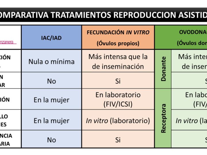 COMPARATIVA TRATAMIENTOS DE REPRODUCCION ASISTIDA (INSEMINACION, FIV-ICSI, OVODONACION)